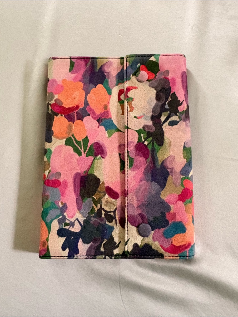 Floral Print Pink Felt Journal